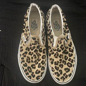 Cheetah Print Vans Slide Ons